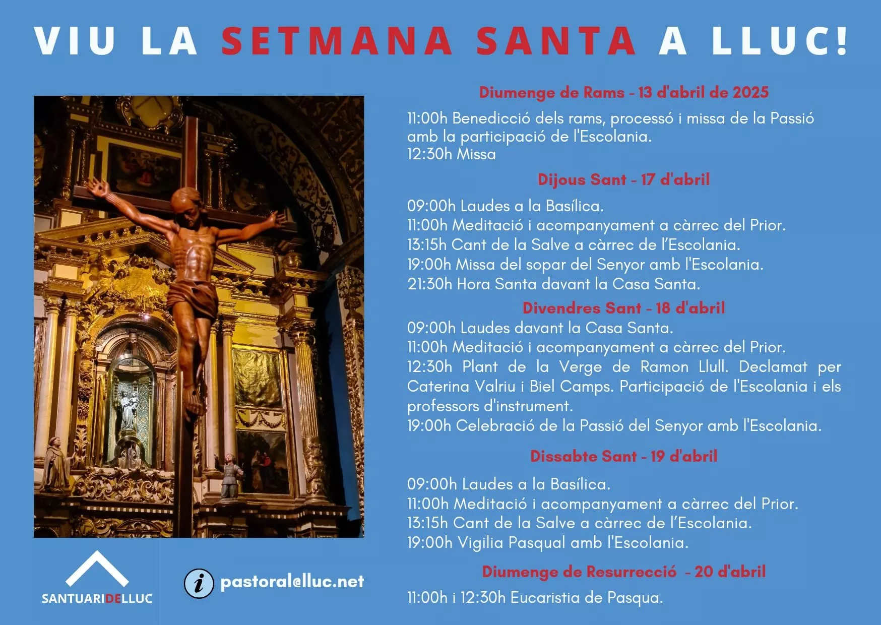 Viu la Setmana Santa A Lluc